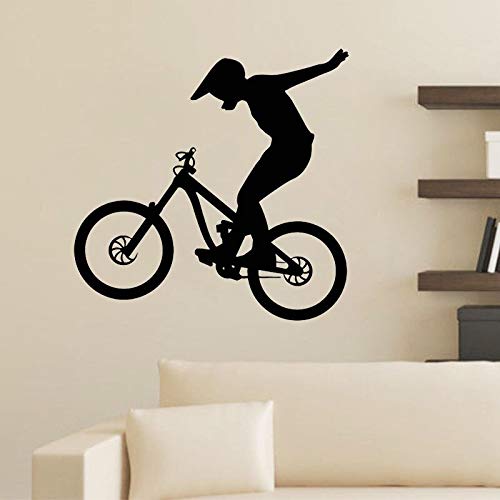 NSRJDSYT Motorrad Wandtattoo Fahrrad Fahrrad Sport Wandaufkleber Wohnkultur Kinder Kinderzimmer Dekoration Kinderzimmer Wandkunst Wandbilder Tapete 58x58cm von NSRJDSYT