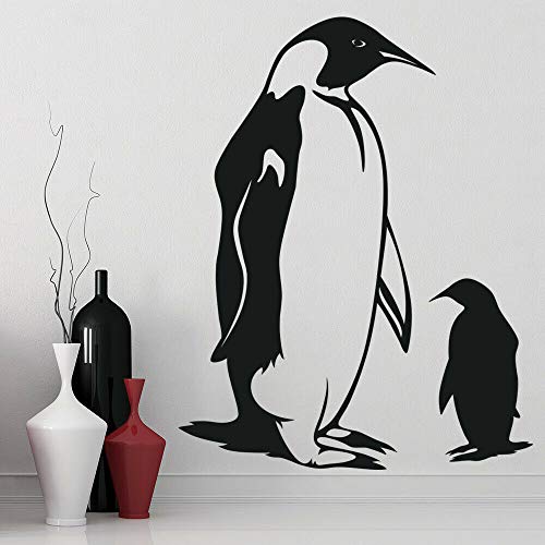 NSRJDSYT Pinguin Familie Wandtattoo Baby Antarktis Tiere Niedliche Wandtür Fenster Vinyl Aufkleber Kinder Schlafzimmer Babyzimmer Home Decor 42x53cm von NSRJDSYT