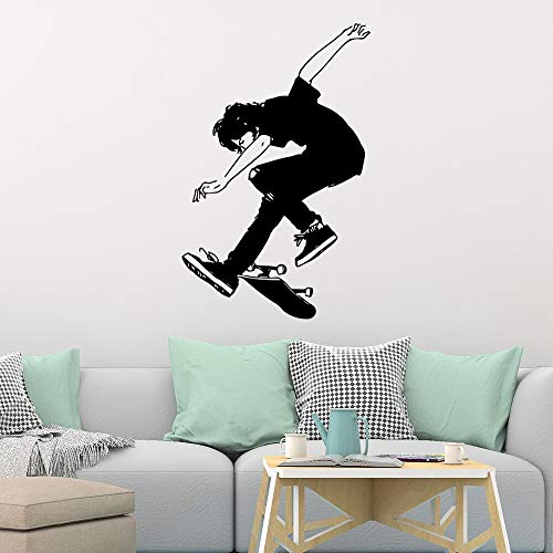 NSRJDSYT Skateboard Wandaufkleber Für Kinderzimmer Dekor Aufkleber Poster Jungen Zimmer Skate Home Innendekoration Wandbild Sport 71x112cm von NSRJDSYT