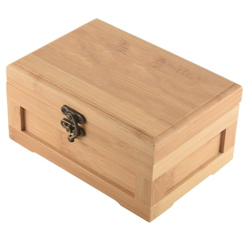 NSTVVEE Ringbox Bambus Schmuckschatulle Holz Schmuck Aufbewahrungsbox Sammelbox Geschenkbox Große Ringboxen für Schmuck von NSTVVEE