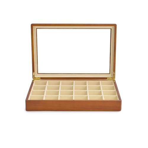 NSTVVEE Ringbox aus Massivholz, multifunktionale Schmuckaufbewahrungsbox, Schmuckschatulle für Halsketten, Anhänger, Ringe, Aufbewahrungsbox, Schmuckhalter, Ringboxen für Schmuck (Beige D) von NSTVVEE