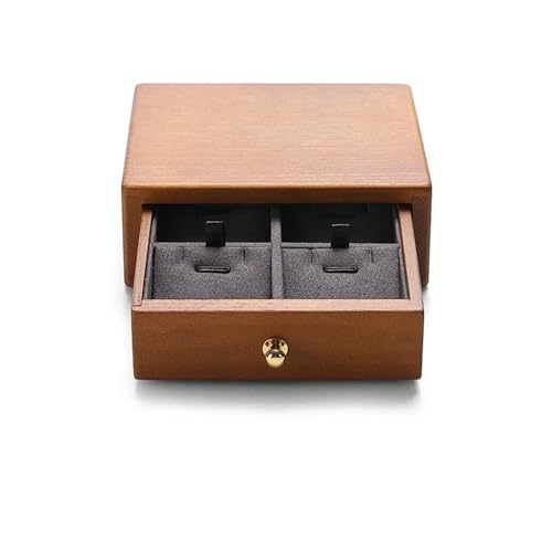 NSTVVEE Ringschatulle, Schmuckschatulle, Massivholz, Aufbewahrungsbox für Schmuck, Ohrringe, Schmuck, Wenwan-Box, Organizer-Box, Ringschatullen für Schmuck (B) von NSTVVEE