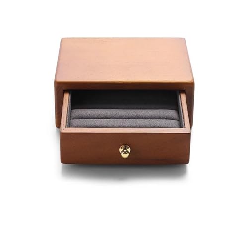 NSTVVEE Ringschatulle, Schmuckschatulle, Massivholz, Aufbewahrungsbox für Schmuck, Ohrringe, Schmuck, Wenwan-Box, Organizer-Box, Ringschatullen für Schmuck (B) von NSTVVEE