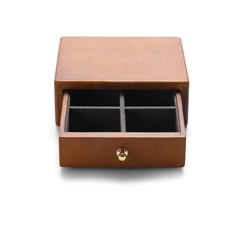 NSTVVEE Ringschatulle, Schmuckschatulle, Massivholz, Aufbewahrungsbox für Schmuck, Ohrringe, Schmuck, Wenwan-Box, Organizer-Box, Ringschatullen für Schmuck (C) von NSTVVEE