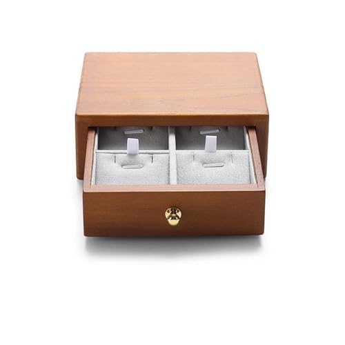 NSTVVEE Ringschatulle, Schmuckschatulle, Massivholz, Aufbewahrungsbox für Schmuck, Ohrringe, Schmuck, Wenwan-Box, Organizer-Box, Ringschatullen für Schmuck (C) von NSTVVEE