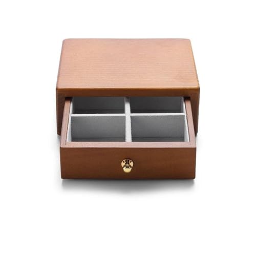 NSTVVEE Ringschatulle, Schmuckschatulle, Massivholz, Aufbewahrungsbox für Schmuck, Ohrringe, Schmuck, Wenwan-Box, Organizer-Box, Ringschatullen für Schmuck (F) von NSTVVEE