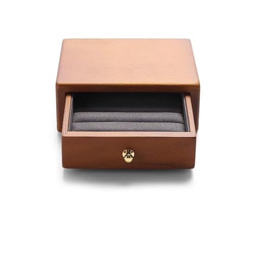 NSTVVEE Ringschatulle, Schmuckschatulle, Massivholz, Aufbewahrungsbox für Schmuck, Ohrringe, Schmuck, Wenwan-Box, Organizer-Box, Ringschatullen für Schmuck (G) von NSTVVEE