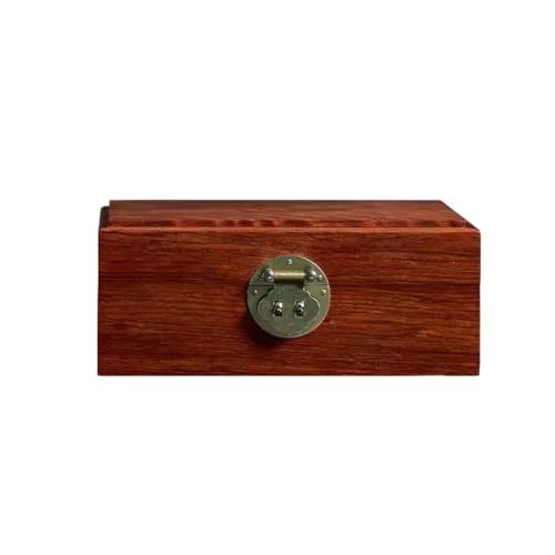 NSTVVEE Schmuckkästchen-Organizer, Aufbewahrungsbox für Schmuck aus Massivholz mit Schloss, dekorative Schmuckschatulle für Armbänder, Ohrringe und Halsketten, Schmuck-Organizer, klein (A von NSTVVEE