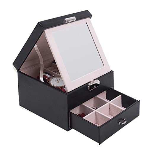 NSTVVEE Schmuckkästchen-Organizer, Schmuckschatulle, Organizer für Frauen und Mädchen, PU-Leder, kreative Schmuckschatulle, Aufbewahrungsbox für Ohrringe, Armbänder, Halsketten, Ringe, Sch von NSTVVEE