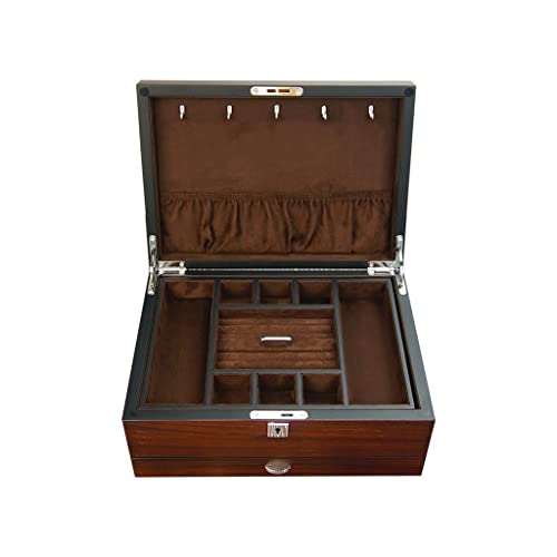 NSTVVEE Schmuckkästchen-Organizer, Schmuckschatulle, mehrschichtige Aufbewahrungsbox, für Ringe, Ohrringe, Halsketten, Armbänder, Uhren, kleine Schmuckaufbewahrungsbox, Schmuckschatulle au von NSTVVEE