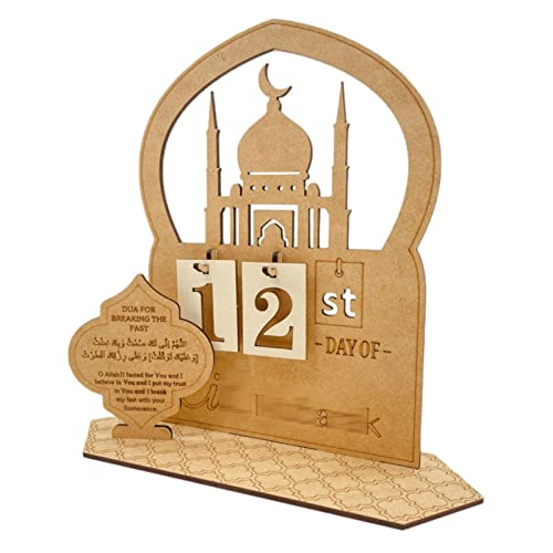 Ramadan Kalender Eid Mubarak Adventskalender, 2024 DIY Ramadan Holz Countdown Kalender Ramadan Dekoration 30 Tage für Muslimische Ramadan-Party Heimdekoration (Stil D) von NSXIN