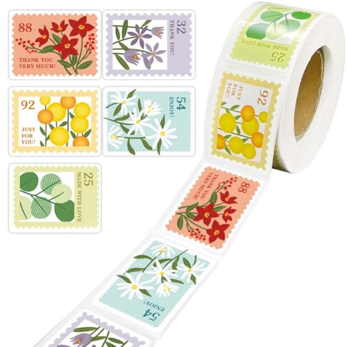 500 Blatt Vintage Floral Label Aufkleber Stempel Versiegelung Aufkleber Dekorative Geschenkserie Klebeaufkleber Etiketten von NT-ling