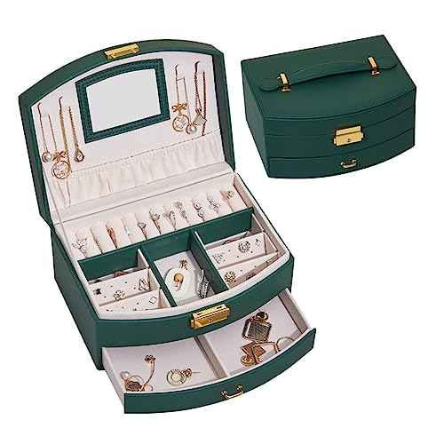 NTALJC Schmuckschatulle Organizer Schmuckschatulle Handschmuck Schmuck Aufbewahrungsbox Ringe Ohrringe Ohrstecker Box Armband Organizer Schmuck Organizer Klein (A) (AS) von NTALJC