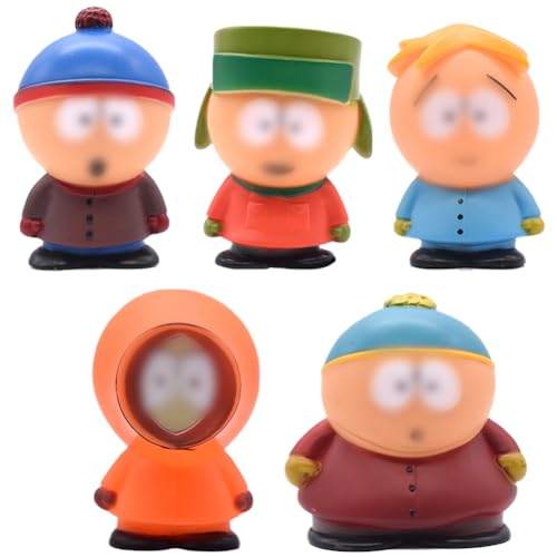 NTEVXZ 5 Stück South North Mini Figuren Set,Cartoon Kuchenaufsätze Cake Topper,Animierte Charakter Puppen,Niedlich Zeichentrickfiguren Skulptur Kuchendekoration Partyzubehör für Kinder von NTEVXZ