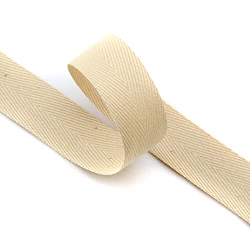 15mm | 5m Köperband | Nahtband | Farbauswahl I 78% Baumwolle | (beige) von nts Nähtechnik