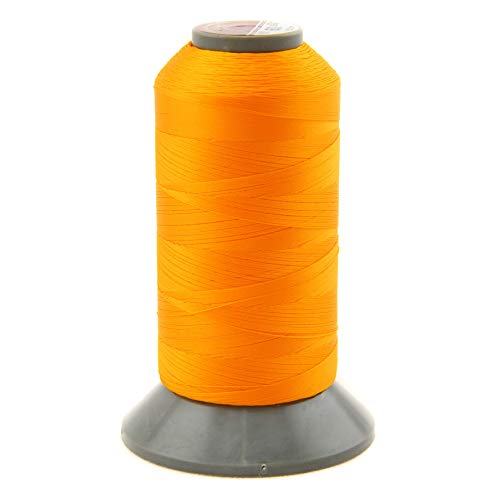 NTS Nähtechnik 1000m professionelles Nähgarn, Ledergarn 40 N, Farbauswahl, Filament Garn für Leder (Orange) von nts Nähtechnik