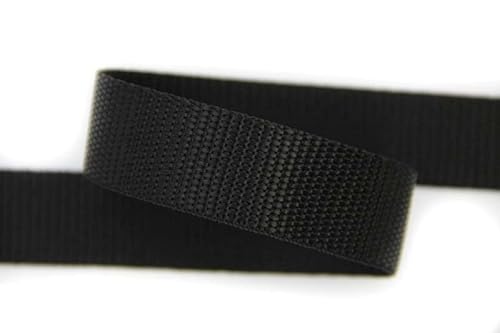 NTS-Nähtechnik 25mm | 5m Gurtband | 100% Polypropylen | schwarz, GB-5m-PP-25mm-0099 von nts Nähtechnik