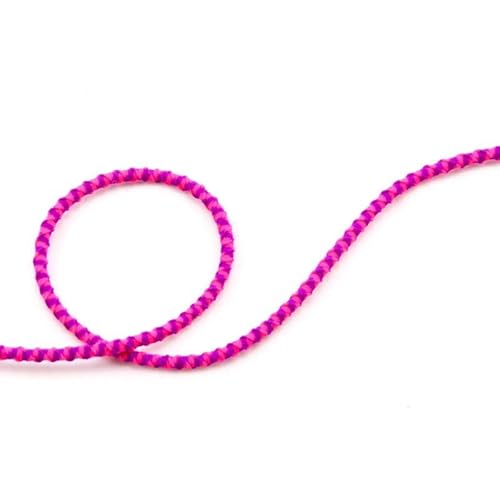 NTS-Nähtechnik 4mm | 3m Deko Gummiband | Bunte Gummilitze Twist | rosa/violett von NTS-Nähtechnik