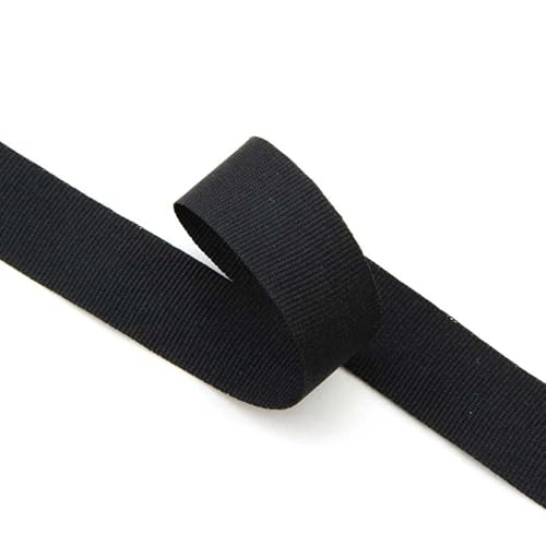 nts Nähtechnik 5m Ripsband | 100% Polyester | 20mm, schwarz von nts Nähtechnik