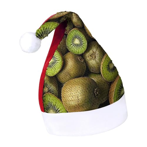 NTVOWPZO Glitzernde Weihnachtsmütze für Erwachsene, Weihnachtsmannmütze, Kiwis, glänzende Pailletten, Weihnachtsmütze für Weihnachten, Neujahr, Party, Kopfbedeckung von NTVOWPZO