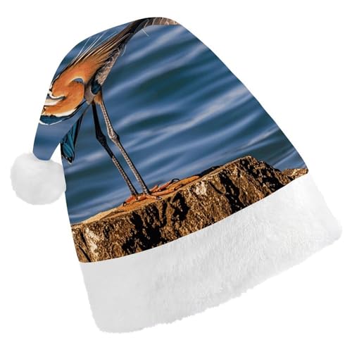 NTVOWPZO Weihnachtsmütze Blaureiher Riviera Weihnachtsmütze Weihnachtsmütze für Erwachsene Weihnachtsmützen für Neujahr Festliche Party von NTVOWPZO