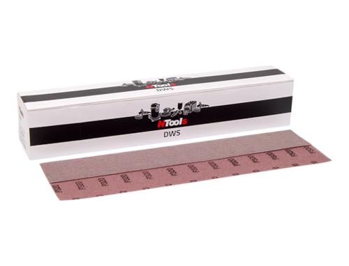 NTools DWS - Netz-Schleifstreifen 70 x 420 mm mit P320 Körnung | 50 Stück Schleifgitter 420mm | Schleifnetz 420mm für Handschleifer mit Absaugung und Handschleifblock von NTools