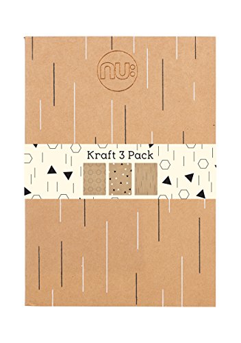 Nu: nu003867 Kraft A4 Vereitelt Notebook (Pack von 3) von NU