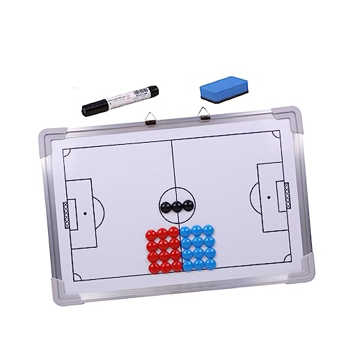 NULYLU 1 Set Fußballbrett Aus Aluminiumlegierung Aufhängbares Fußball-magnetbrett Coaching-trainingsbrett Übungsbrett Mit 27 Stück Kühlschrankmagneten Und 1 Stück Radiergummi Und 1 Stück von NULYLU