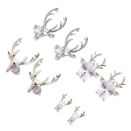 NULYLU 16pcs Hirschgeweihen Nagel Art Charms Zirkon Nagel Juwelen Maniküre Versorgung Für Frauen von NULYLU