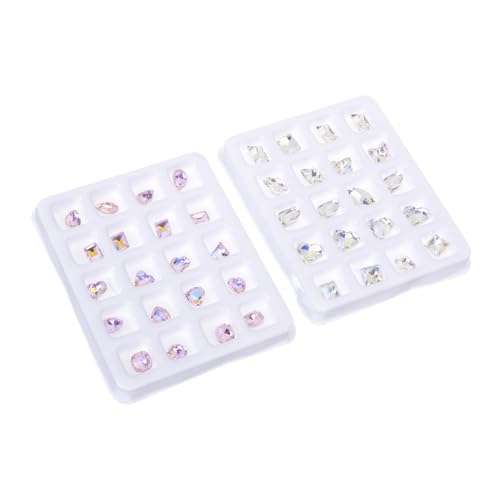 NULYLU 40St Strasssteine ​​nageln Nagel Kunst Dekoration Nagel Charms Reize strasssteine für nägel nail decoration strasssteine ​​für DIY nägel handwerk Nagelkunst Strass Plastik Colorful von NULYLU