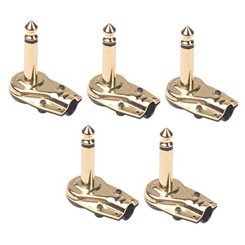 NULYLU 5St Koppler für Gitarren-Effektpedale Klinkenpedale für Gitarre Effektpedalanschluss Kupplung Klinkenstecker Adapter Koppleranschlüsse für Gitarreneffektpedale Golden von NULYLU