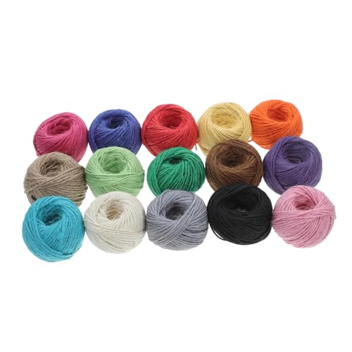 NULYLU Farbiges Hanfseil Aus Jute 15 Stück Bunte Juteschnüre Makramee-garn Für Heimwerker Und Strickprojekte NULYLU Farbiges Hanfseil Aus Jute 15 Stück Bunte Juteschnüre Makramee-garn Für Heimwerker Und Strickprojekte von NULYLU