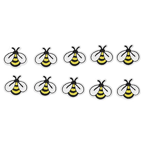 10pcs Little Bee Patch Nähen bestickte süße Flecken DIY Bügel für Kleidungshutschuh Schuh von NUMNBE