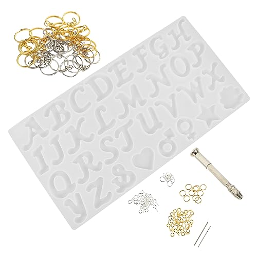 1 Satz Alphabet-die-set Diy Schmuck Handwerk Herstellung Von Formen Bausatz Kerzenherstellungsset Kerzenformen Für Die Kerzenherstellung Schlüsselanhängerform Kette Brief Kieselgel NUOBESTY von NUOBESTY