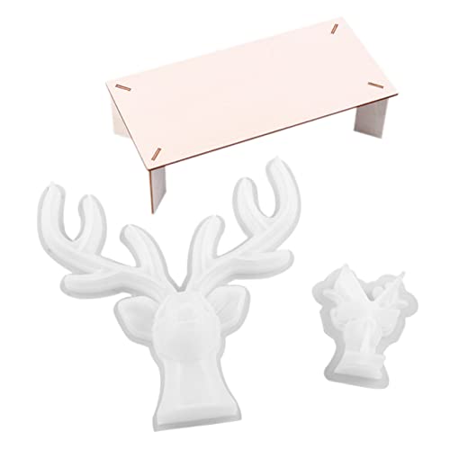 1 Satz Geweih-ornament-form Mousse Wachsschmelzformen Seifenschneider Für Die Seifenherstellung Jumbo Hersteller Zubehör Zinn Bausätze Einstellbar Fondant Diy Formen Kieselgel Weiß NUOBESTY von NUOBESTY