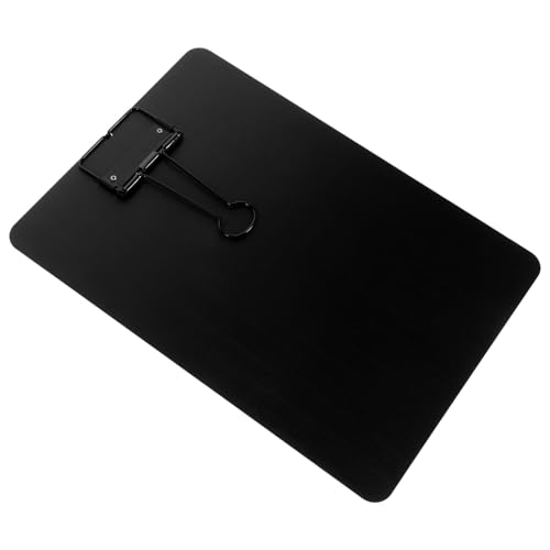 1Stk A5 Notiz schiene clipboard pinnwand metall Schreibbrett mit Klammer metall pinnwand Quittungs-Zwischenablage Zwischenablage schreiben faltbar a5 büroklammer Papierhalter Black NUOBESTY von NUOBESTY