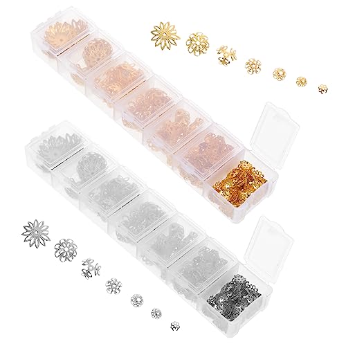 2 Kisten Abstandshalter für Buchsenkappen Bausätze Schmuck Webstuhl Bausatz Reize Müll aufbewahrungsdose storage boxes aubewahrbox Perlenteile Materialien für Halsketten Legierung NUOBESTY von NUOBESTY