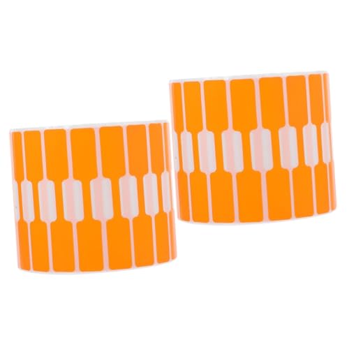 2 Sätze Schmucketiketten Preisetiketten Preisschild Preisbeschriftung Etikett Für Verschiedene Produkte Klebeverband Klebeetikett Schmuck Aufkleber Papier Orange 2000 Stück * 2 NUOBESTY von NUOBESTY