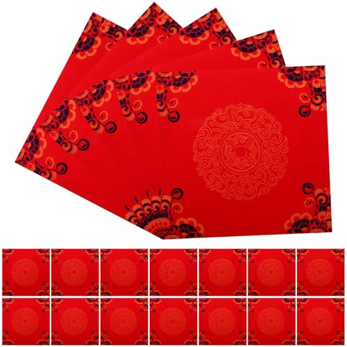 20 Blätter Doufang-Reispapier neues jahr rotes papier rotes reispapier Jahrestischdecke chinese new year decoration red paper rotes Chunlian-Papier rotes Xuan-Papier Schreibpapier NUOBESTY von NUOBESTY