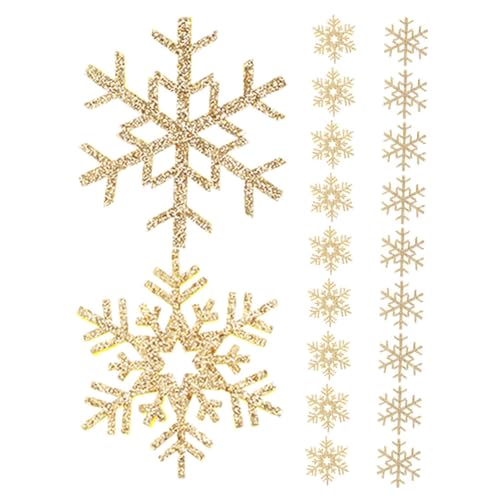 20 Stück Handgefertigte Haar Accessoires Materialien Winter Accessoires Winter Dekoration Aufnäher Für Kleidung Kleidung Aufnäher Schneeflocken Aufnäher Bestickte Aufnäher NUOBESTY von NUOBESTY