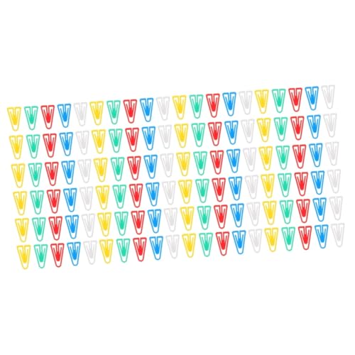200 Stk Dreieckige Büroklammer Kleine Papierklammern Kreative Formen von Büroklammern Kreative Formen für Büroklammern Datei-Clip farbige Büroklammern klein Plastik NUOBESTY von NUOBESTY
