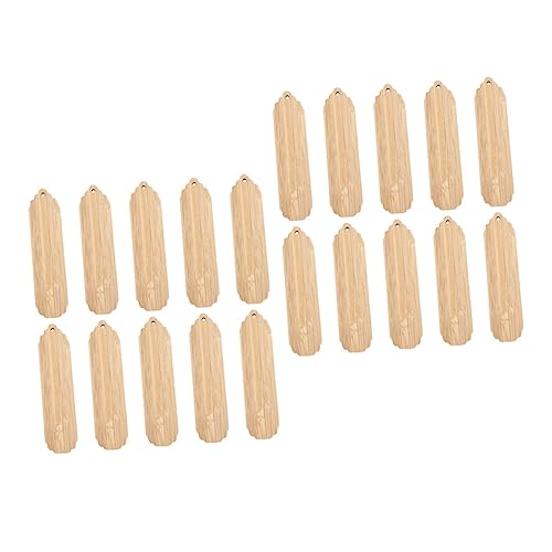 20St leeres lesezeichen aus holz bastelmaterial bastel materialien plakafarbe leere Etiketten handgemachter Seitenmarker Lesezeichen-Etiketten zum Selbermachen leere Lesezeichen NUOBESTY von NUOBESTY