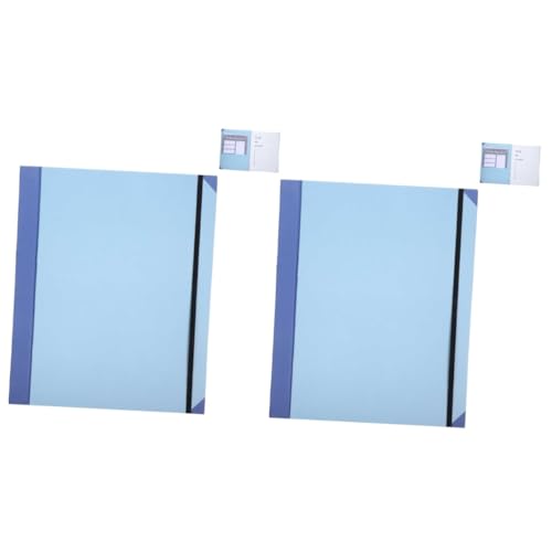 2St Mappe expandierender Dateiordner Papier-Organizer-Ordner Expanding-Dateiordner Erweiterbarer Aktenordner Dokumentenhalter aus Papier Geldschein-Organizer mit Taschen Blue NUOBESTY von NUOBESTY