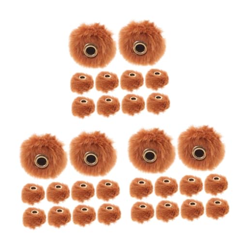 3 Sätze Fellknäuel-anhänger Flauschige Ohrringanhänger Mini-fellbälle Pom-pom-perlen Diy-pompons Pompon Für Ohrringe Pompons Zum Häkeln Brown Künstliches Kaninchenfell 10 Stück * 3 NUOBESTY von NUOBESTY