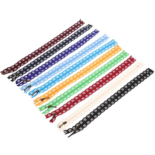 30St Spitzenreißverschluss Bastelreißverschlüsse maßgeschneiderte Reißverschlüsse Wallet zipper Lace zipper Mehrzweck-Reißverschluss auswechselbares Reißverschlussmaterial Nylon NUOBESTY von NUOBESTY