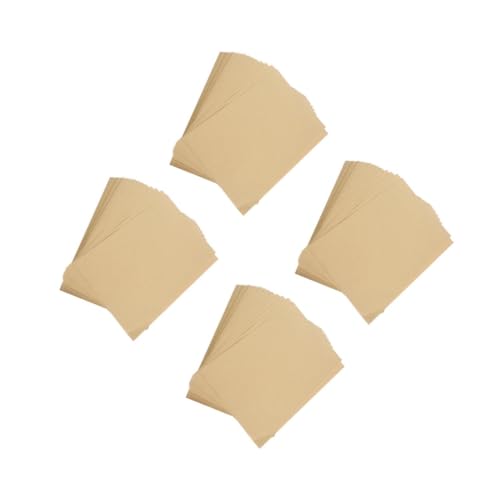 4 Packungen Kraftpapier Band Geschenkpapier Kraftkarton Mini-notizbücher Braunes Briefpapier Bastelpapier Notizblock Braunes Kartonpapier Schmierpapier Khaki Zellstoffpapier NUOBESTY von NUOBESTY