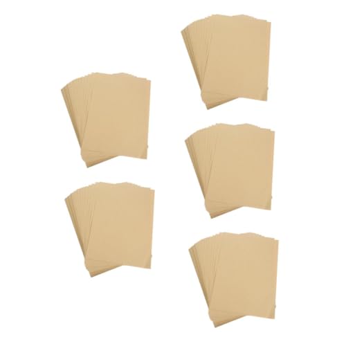 5 Packungen Kraftpapier Bastelmaterial Herstellung Zeitschrift Braunes Briefpapier Schmierpapier Geschenkpapier Braunes Papier Karton Computerpapier Band Zellstoffpapier Khaki NUOBESTY von NUOBESTY