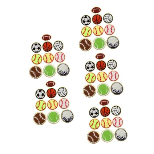 NUOBESTY 5 Sätze 5 Sets Fußball Stickerei Patch Stickerei Baseball Stoff Basketball Patch Stickerei Basketball Patch Chenille Patches Fußball Patches Für Stirnband 10 Stück * 5 von NUOBESTY