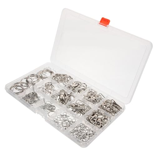 NUOBESTY 1 Box Karabinerverschlüsse Aus Metall Für Die Schmuckherstellung Schnallen Set Mit Biegeringen Ideal Zum Basteln Von Halsketten Armbändern Und Ohrringen von NUOBESTY