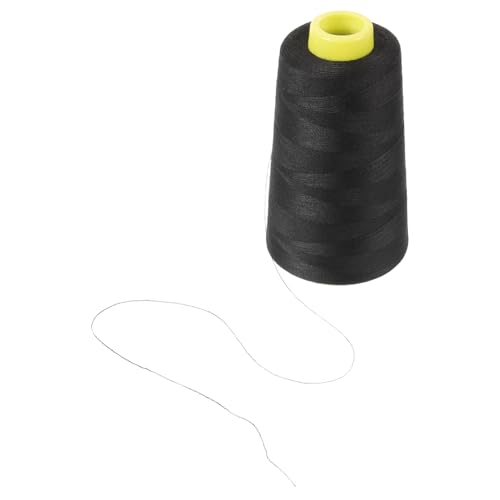 NUOBESTY 1 Nähgarn Webset Nähen Häkelgarn Geflochtener Polyesterfaden Dicker Nähfaden Polyesterdraht Overlock-faden Polyester-nähfäden Stickerei-kits Versäuberungsfaden Stickgarn-kit Black von NUOBESTY